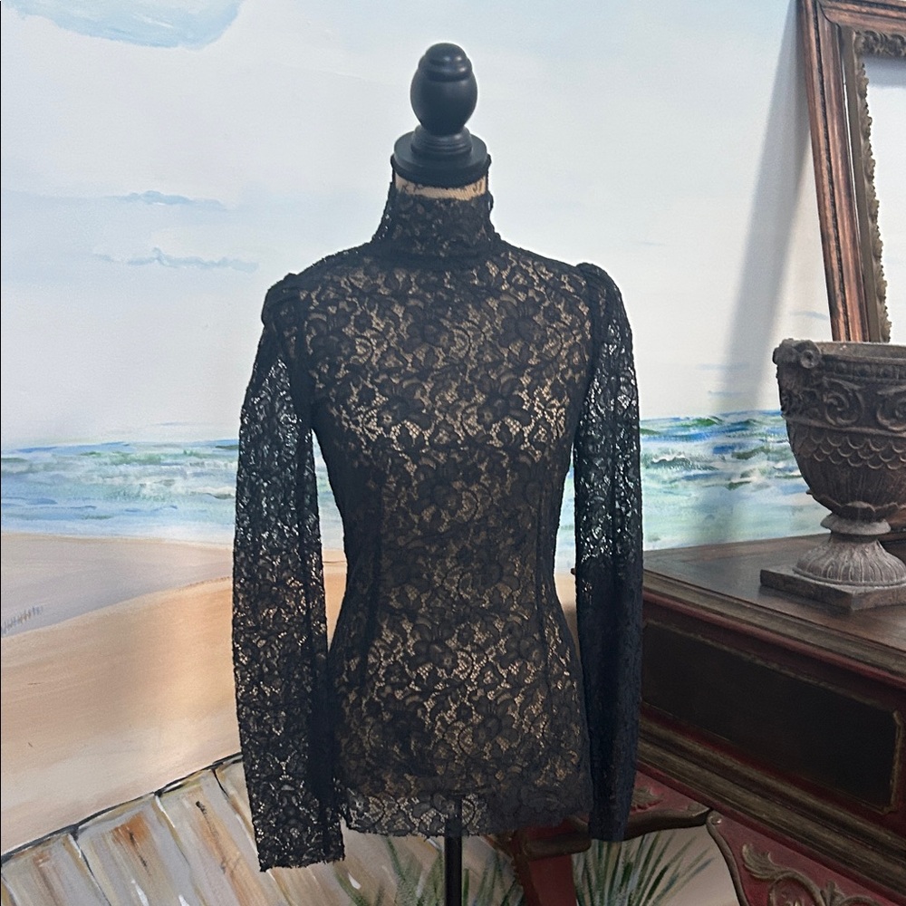Dolce & Gabbana Black Lace Top